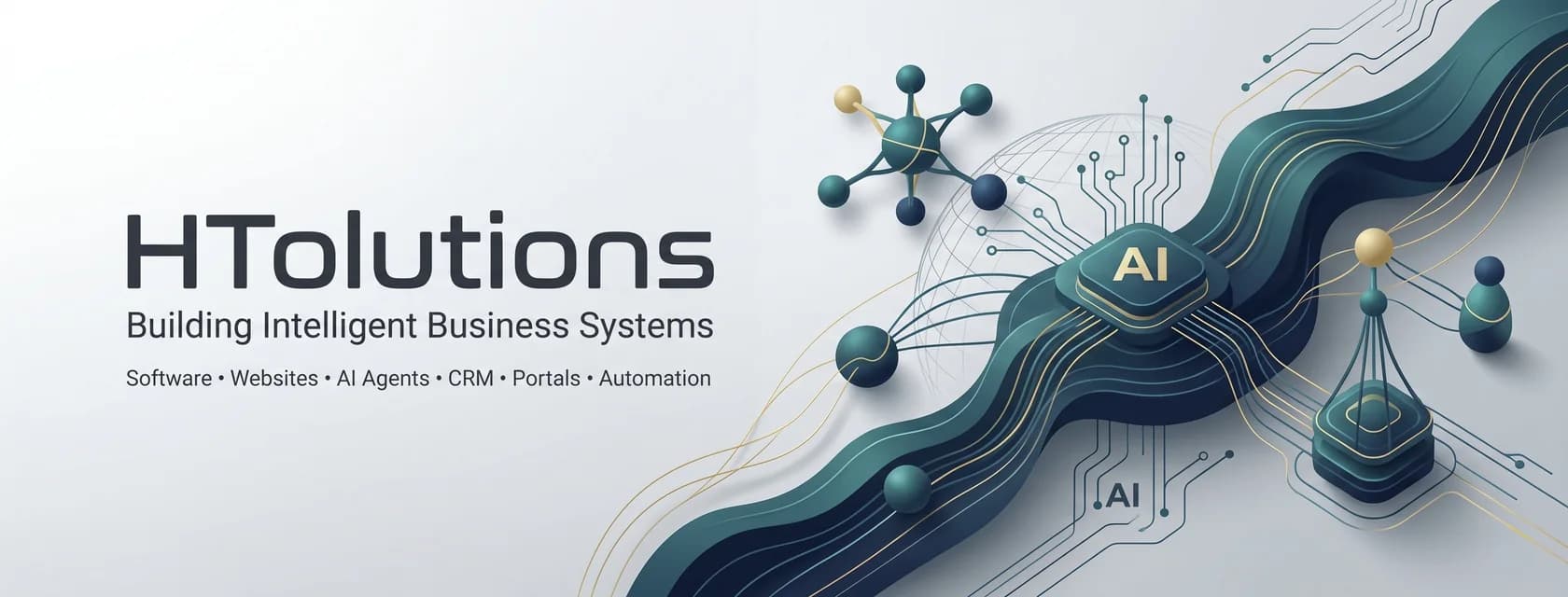 HTolutions — Building Intelligent Business Systems. Software, websites, AI agents, CRM, portals and automation.